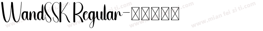 WandSSK Regular字体转换